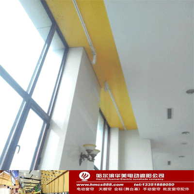 黑龍江綏化游泳館電動開合簾工程